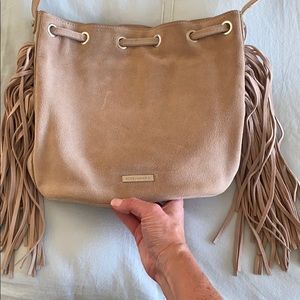 BCBG MaxAzria suede shoulder bag